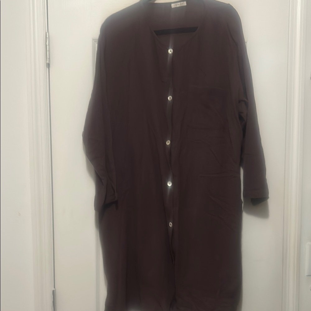 Elegant Brown Midi Dress